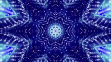 Parçacıklar bir siyah arka plan üzerinde uçan animasyonlu arka plan soyut. 3D render.