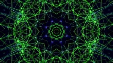 Parçacıklar bir siyah arka plan üzerinde uçan animasyonlu arka plan soyut. 3D render.