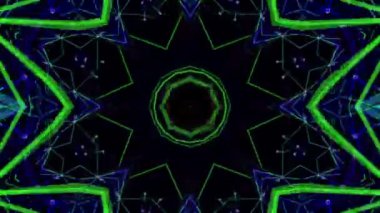 Parçacıklar bir siyah arka plan üzerinde uçan animasyonlu arka plan soyut. 3D render.