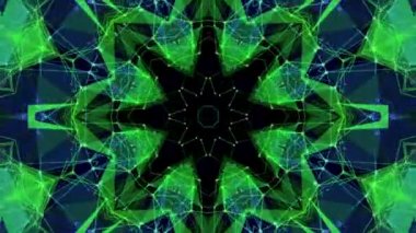 Parçacıklar bir siyah arka plan üzerinde uçan animasyonlu arka plan soyut. 3D render.