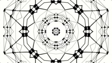 Kaleydoskop kalıplarının animasyonlu arka plan. 3D render.