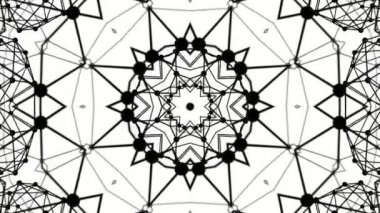 Kaleydoskop kalıplarının animasyonlu arka plan. 3D render.