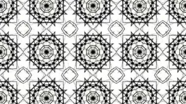 Kaleydoskop kalıplarının animasyonlu arka plan. 3D render.