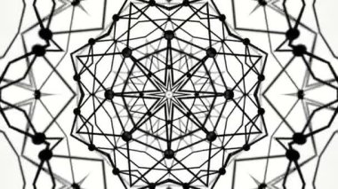 Kaleydoskop kalıplarının animasyonlu arka plan. 3D render.