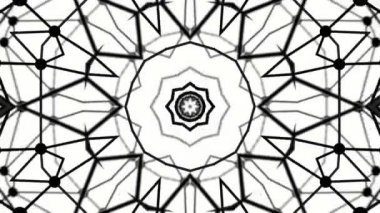 Kaleydoskop kalıplarının animasyonlu arka plan. 3D render.