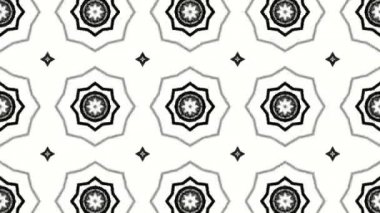 Kaleydoskop kalıplarının animasyonlu arka plan. 3D render.