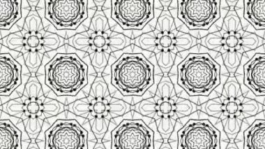 Kaleydoskop kalıplarının animasyonlu arka plan. 3D render.