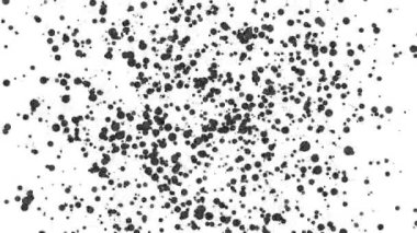 beyaz bir arka plan üzerinde uçan gri yuvarlak parçacıkları. Soyut animasyon 3d render.