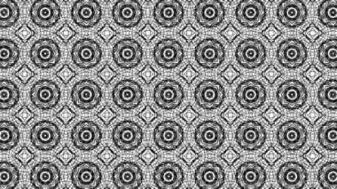 yavaş yavaş hareketli beyaz bir arka plan üzerinde siyah üç boyutlu soyut rakam. kaleydoskop etkisi. 3D render