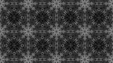 yavaş yavaş hareketli beyaz bir arka plan üzerinde siyah üç boyutlu soyut rakam. kaleydoskop etkisi. 3D render