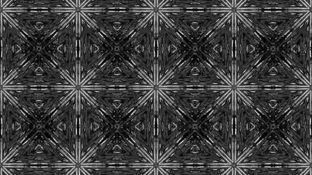 Fekete Háromdimenziós Elvont Alak Lassan Mozgó Fehér Alapon Kaleidoszkóp Hatása — Stock videók