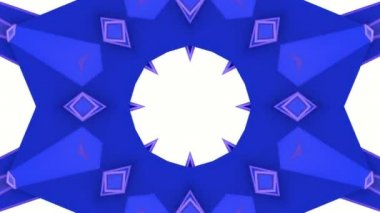 mavi animasyonlu arka plan. kaleydoskop etkisi. 3D render