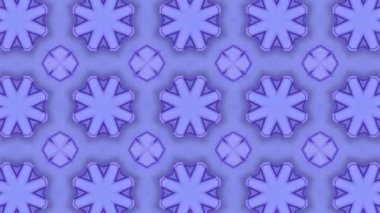 mavi animasyonlu arka plan. kaleydoskop etkisi. 3D render