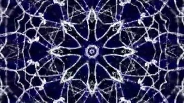 mavi animasyonlu arka plan. kaleydoskop etkisi. 3D render