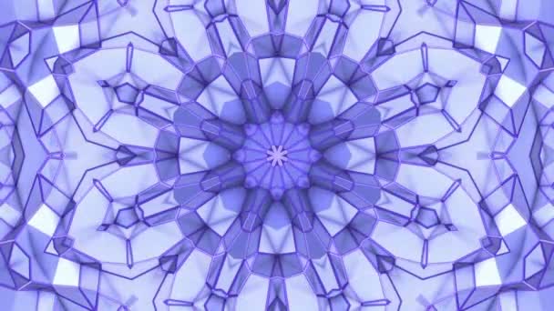 Kék Absztrakt Animált Háttér Kaleidoszkóp Hatása Leképezés — Stock videók
