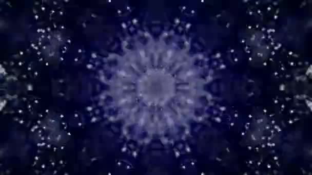 Blue Abstract Animated Background Kaleidoscope Effect Rendering — Stock Video