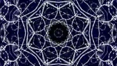 mavi animasyonlu arka plan. kaleydoskop etkisi. 3D render