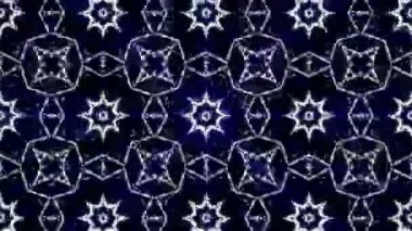 mavi animasyonlu arka plan. kaleydoskop etkisi. 3D render