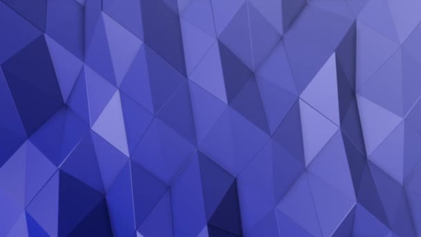Синий Абстрактный Анимированный Фон Низкая Поли Поверхность Деформирована Рендеринг — стоковое видео