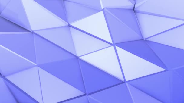 Fondo Animado Abstracto Azul Superficie Polivinílica Baja Está Deformada Renderizado — Vídeos de Stock