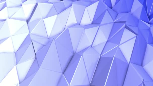Синій Абстрактний Анімований Фон Низька Поліетиленова Поверхня Деформується Візуалізація — стокове відео