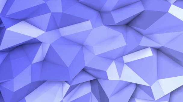 Fondo Animado Abstracto Azul Superficie Polivinílica Baja Está Deformada Renderizado — Vídeos de Stock