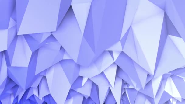 Blue Abstract Animated Background Low Poly Surface Deformed Rendering — Stock Video