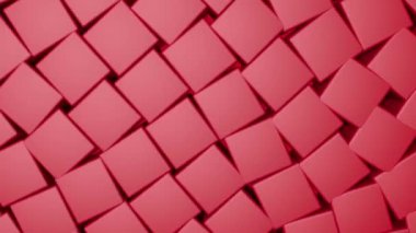 Kırmızı küpler dönen arka plan. 3D render