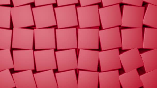 fond de cubes rouges rotatifs. Rendu 3d 