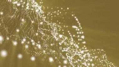 Animasyon üç boyutlu parçacıklar. Soyut fütüristik kompozisyon. 3D render