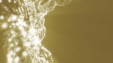 Animasyon üç boyutlu parçacıklar. Soyut fütüristik kompozisyon. 3D render