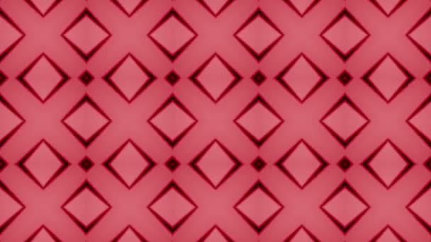 Rode Caleidoscoop Achtergrond Van Driedimensionale Vormen Abstracte Geanimeerde Achtergrond Rendering — Stockvideo