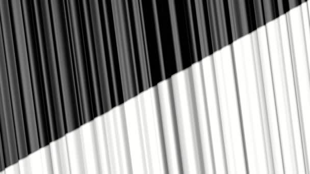Серая Волнистая Плоскость Деформирована Абстрактная Анимация Рендеринг — стоковое видео