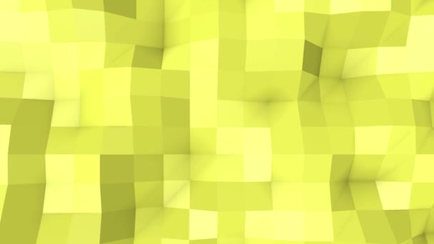 Жовтий Низький Полімерний Фон Абстрактна Анімація Візуалізація — стокове відео