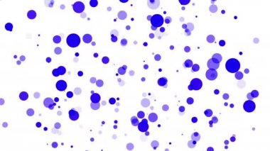 mavi yarı saydam parçacıklar yavaş yavaş beyaz bir arka plan üzerinde hareket. soyut animasyon. 3d render