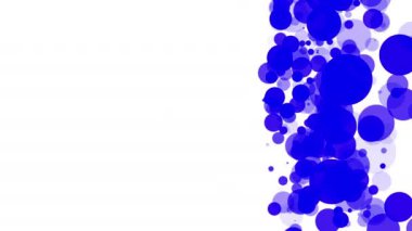 mavi yarı saydam parçacıklar yavaş yavaş beyaz bir arka plan üzerinde hareket. soyut animasyon. 3d render