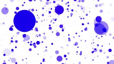 mavi yarı saydam parçacıklar yavaş yavaş beyaz bir arka plan üzerinde hareket. soyut animasyon. 3d render