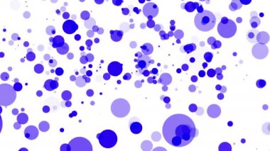 mavi yarı saydam parçacıklar yavaş yavaş beyaz bir arka plan üzerinde hareket. soyut animasyon. 3d render