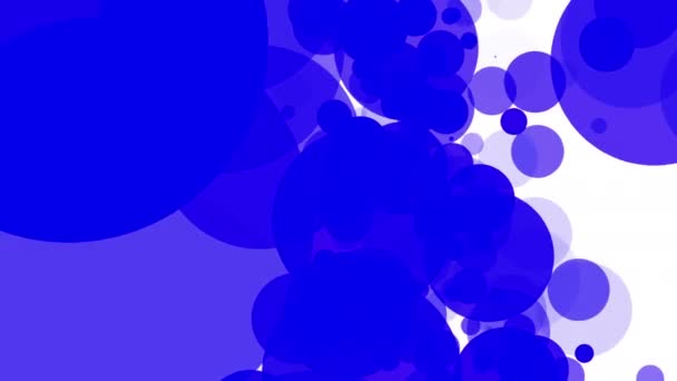 Partículas Translúcidas Azules Moviéndose Lentamente Sobre Fondo Blanco Animación Abstracta — Vídeos de Stock