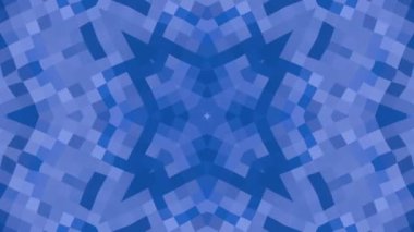 Kaleydoskop screensaver beyaz yuvarlak parçacıkların animasyon. arka plan. 3D render