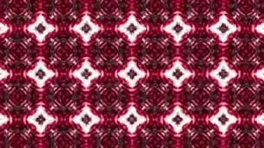 Kaleydoskop screensaver beyaz yuvarlak parçacıkların animasyon. arka plan. 3D render