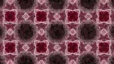 Kaleydoskop screensaver beyaz yuvarlak parçacıkların animasyon. arka plan. 3D render