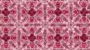 Kaleydoskop screensaver beyaz yuvarlak parçacıkların animasyon. arka plan. 3D render