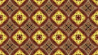 Kaleydoskop screensaver beyaz yuvarlak parçacıkların animasyon. arka plan. 3D render