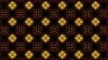 Kaleydoskop screensaver beyaz yuvarlak parçacıkların animasyon. arka plan. 3D render