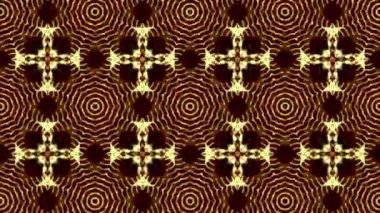 Kaleydoskop screensaver beyaz yuvarlak parçacıkların animasyon. arka plan. 3D render