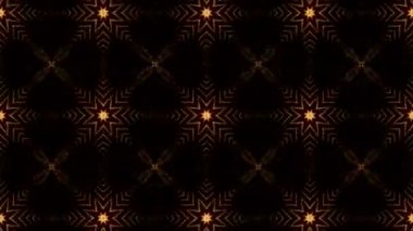 Kaleydoskop screensaver beyaz yuvarlak parçacıkların animasyon. arka plan. 3D render