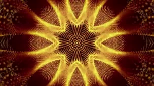 Kaléidoscope animé économiseur d'écran de particules rondes blanches. fond abstrait. Rendu 3d 