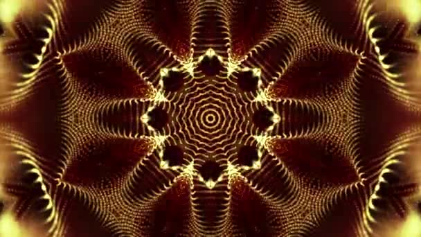 Kaléidoscope animé économiseur d'écran de particules rondes blanches. fond abstrait. Rendu 3d 