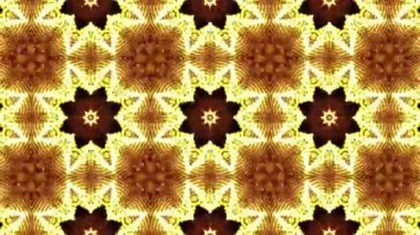 Kaleydoskop screensaver beyaz yuvarlak parçacıkların animasyon. arka plan. 3D render